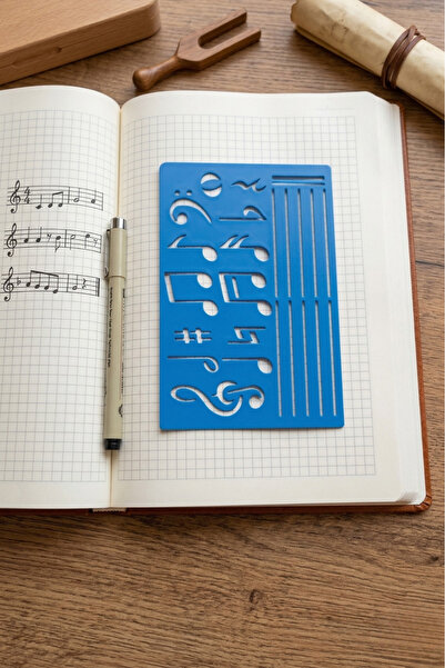 Karmelom Studio Musical Symbols Musical Note Template Ruler - Musical Note an...
