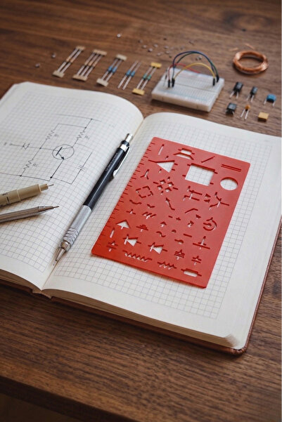 Karmelom Studio Χάρακας στένσιλ συμβόλων ηλεκτρονικών συσκευών - Εργαλείο τεχ...