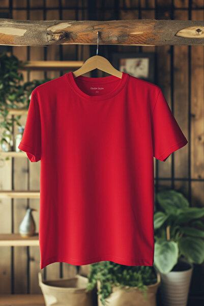 Kendim Seçtim Κόκκινο T-shirt Regular Fit Basic Unisex T-shirt