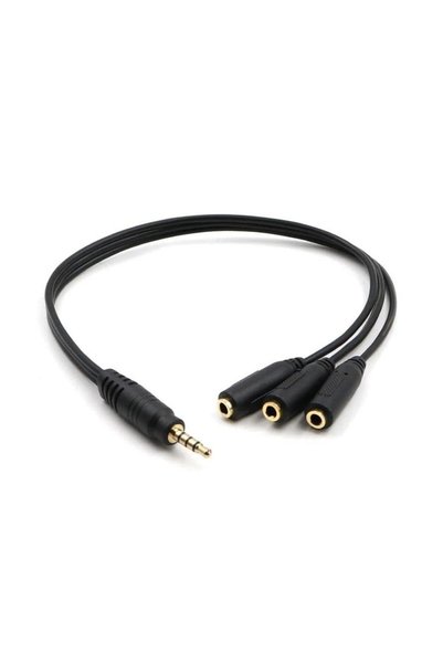 Lizbon Center 3 Lü Stereo Çoklayıcı 3 x 3.5 mm Aux SES SİSTEMİ KABLOSU