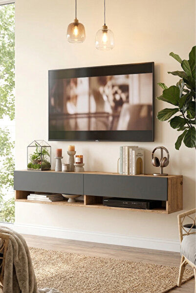 Yurudesign Future Tv Ünitesi Fr9-aa Çam Antrasit