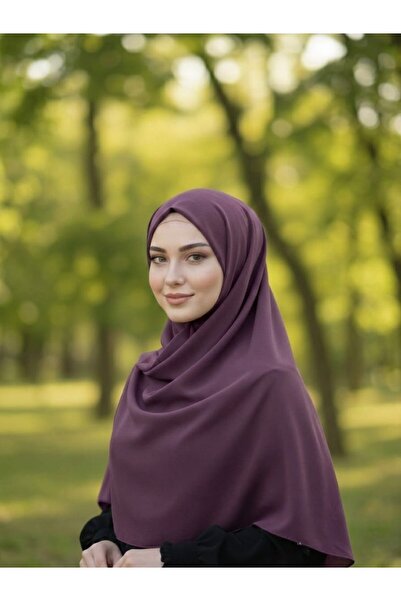 FRESCO SCARFS Χιτζάμπ Μεντίνα Μεταξωτό Κασκόλ 120x120 Μελιτζάνα