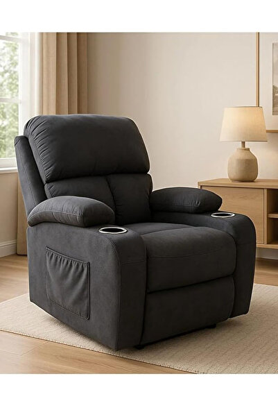 SAHABA Gray Cloud Recliner Chair, Lazy Large chair 80 cm Width, Manual Reclin...