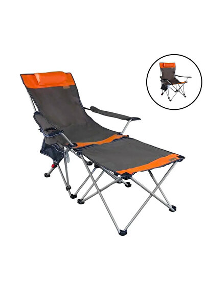 MADFOX Prowler 3 Kademeli Yatabilen Kamp Sandalyesi Brown/Orange