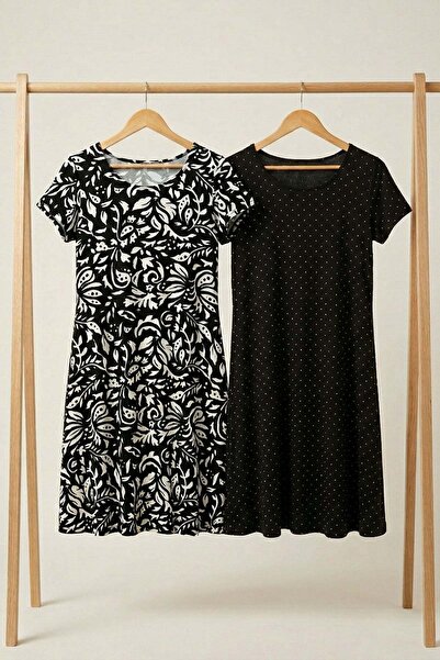 COTENCONCEPT 2 rochii din țesătură pieptănată, drapate, cu potrivire conforta...