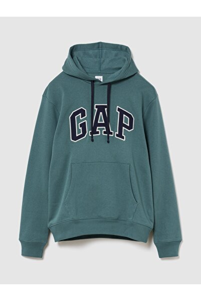 GAP Erkek Yeşil Relaxed Logo Sweatshirt