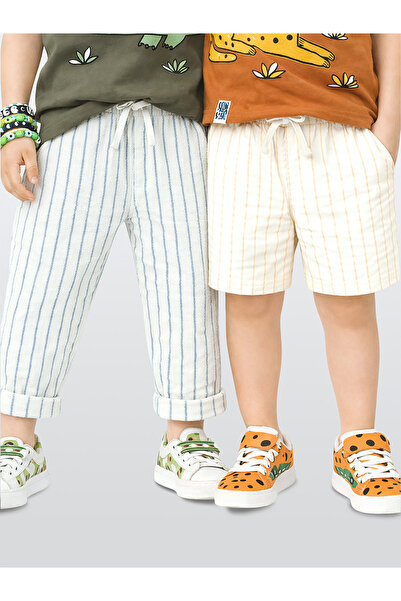 Denokids Pantaloni scurți și pantaloni pentru băieți cu aspect de in, din bum...