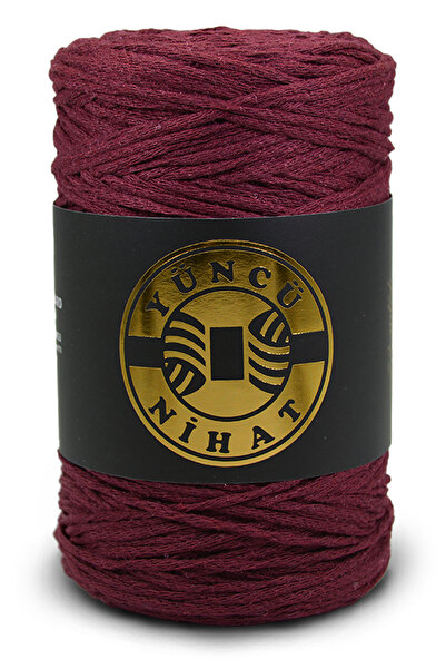 Yüncü Nihat Βουργουνδία Μακραμέ Βαμβακερό Σχοινί - 200gr/200mt, Αλυσίδα Μακρα...