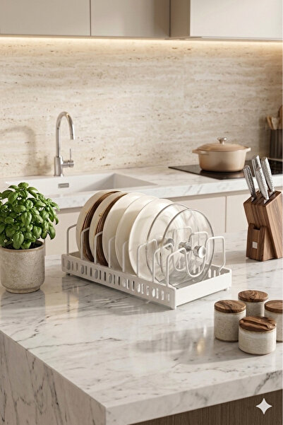 TncPatiShop Yapışkanlı Teleskopik Raylı Mutfak Araçları Düzenleyici Baharatlı...