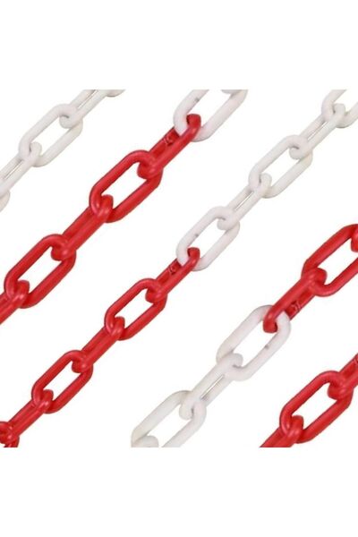Genel Markalar 6 Mm 10 Mtr. Kırmızı Beyaz Plastik Zincir