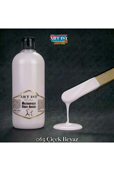 ART IST Multisurfaces 500ml Su Bazlı Akrilik Boya - 063 ÇİÇEK BEYAZ