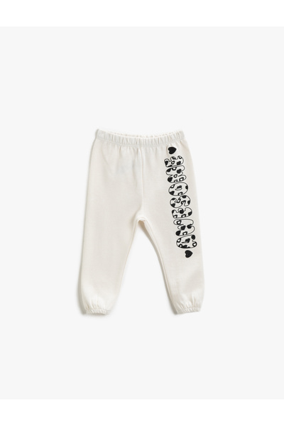 Koton Pantaloni de sport cu slogan cu talie normală