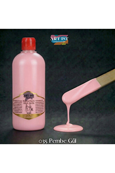 ART IST Multisurfaces 500ml Su Bazlı Akrilik Boya - 035 PEMBE GÜL