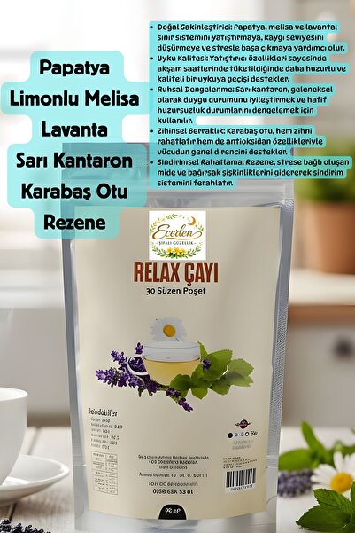 Eceden Şifalı Güzellik Relax Çayı ,Melisa,Papatya, Rezene, Uyku,Stres Azaltma...