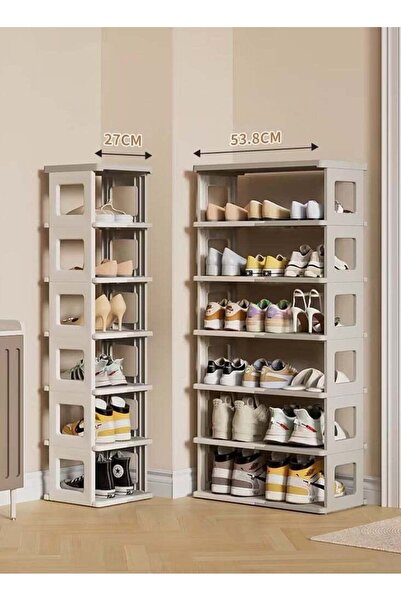 Arabest 5-Tier Foldable Shoe Rack, Plastic Shoe Tower for Bedroom Entryway, 5...