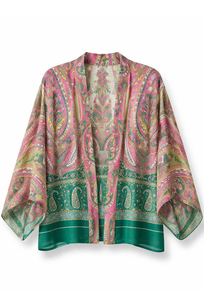 Retrobird Σχεδιασμός Boho Mini Kimono Γυναικείο Πολύχρωμο