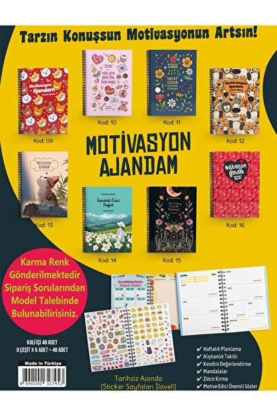 uzaktangelir Motivasyon Ajandam - Tarihsiz Ajanda