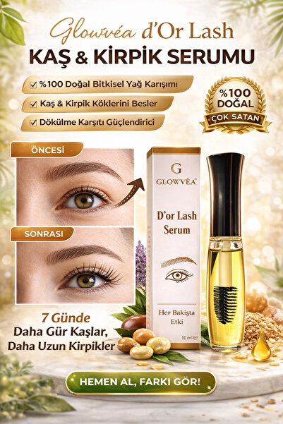 GLOWVEA COSMETİCS Kaş Kirpik Serumu Glowvéa d’Or Lash | %100 Doğal Bitkisel Y...