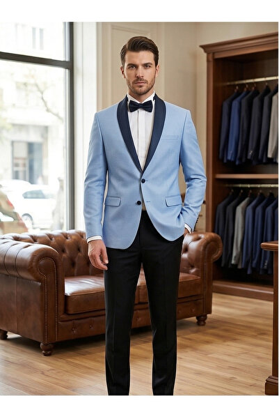 crispino Ανδρικό κοστούμι μπλε σμόκιν - Σακάκι και παντελόνι γαμπρού