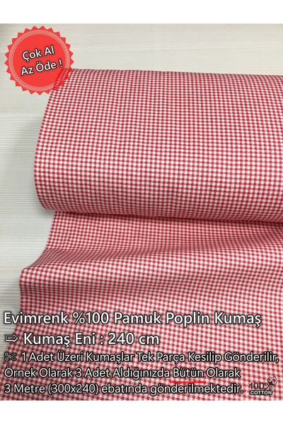 Renk Tekstil Mini Pötikare %100 Doğal Pamuk Poplin Kumaşlar