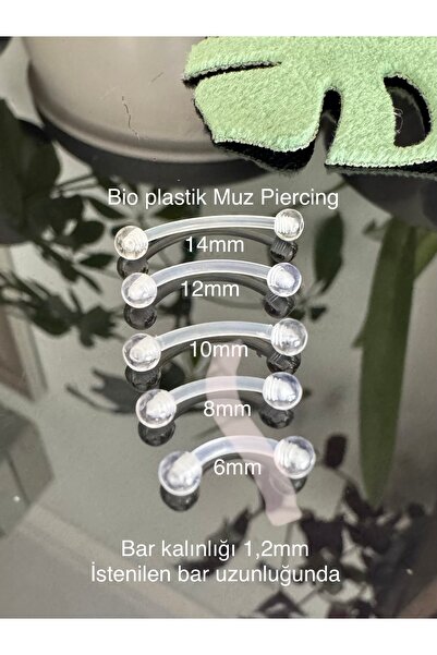 Bylin Bioplast Rook, Snog, Dil, Kaş Muz Piercing - 1 Adet