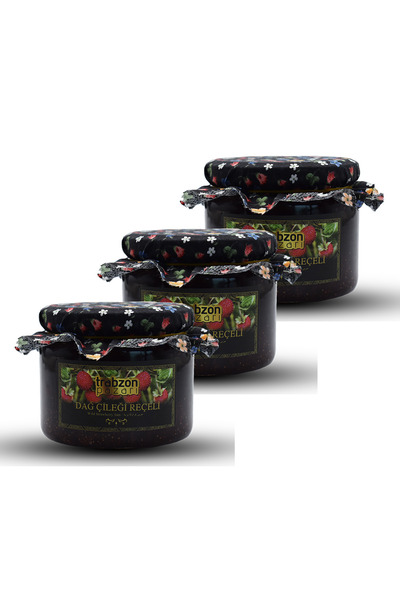TRABZON PAZARI Hanifta, Dağ Çileği Reçeli 3x330 Gr