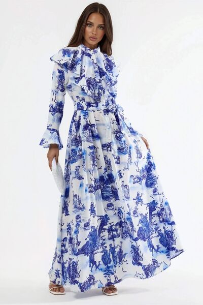 Hiccup MSN με τύπωμα Μακρύ φόρεμα με βολάν