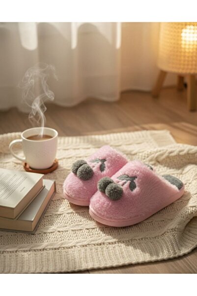 Slipcat Γυναικείες παντόφλες σπιτιών Cherry House Παντόφλες Χειμερινές Παντόφ...