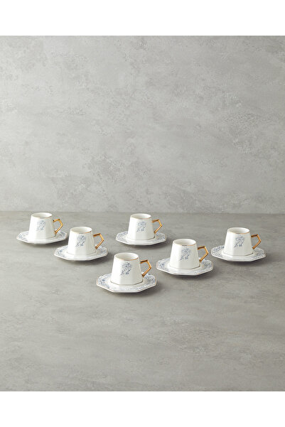 English Home Dreampetal New Bone China 12 Parça 6 Kişilik Kahve Fincan Takımı...