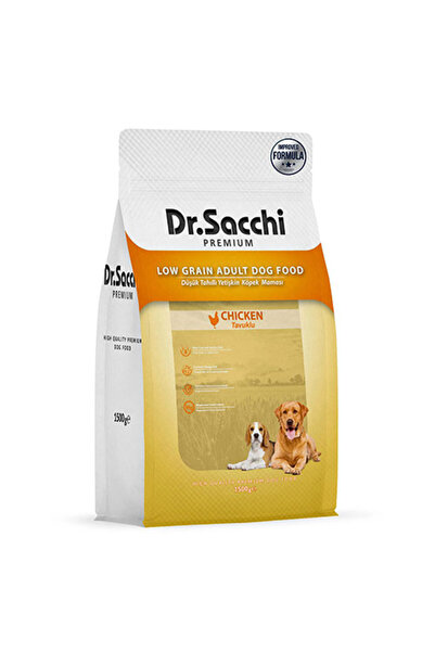 Dr. Sacchi Dr.Sacchi Premium Tavuklu Düşük Tahıllı Yetişkin Köpek Maması 1,5 Kg