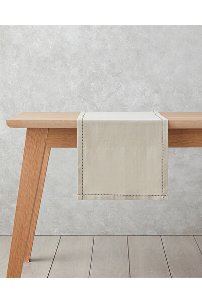 English Home Rustic Linen Pamuk Runner 40x140 cm Bej