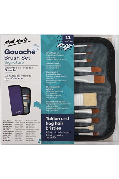 Mont Marte Σετ πινέλων γκουάς Signature 11 τμχ με τσάντα MM