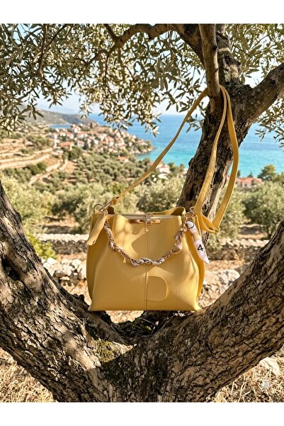 Ynsstore Γυναικείο κασκόλ και αξεσουάρ αλυσίδας Μαλακό δέρμα Τσάντα 3 θέσεων ...