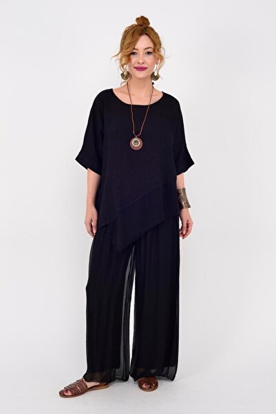 EREN STYLE Ιταλικό ελαστικό μεταξωτό παντελόνι με επένδυση συμβατό με μεγάλο ...