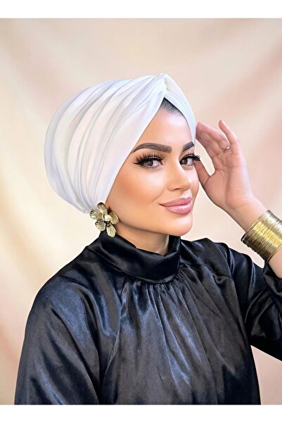 Moda Nurhan Ekru Dolgulu Düğüm Bone