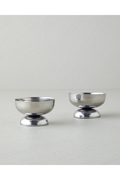 English Home Glacial Paslanmaz Çelik 2'li Cup - Dondurma Kasesi 200 ml Silver