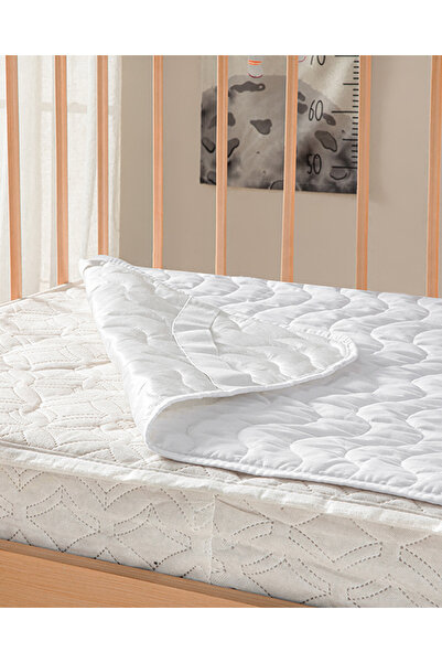 English Home Καπιτονέ Αδιάβροχο Ελαστικό Βρεφικό Στρώμα 70x140 εκ. Λευκό