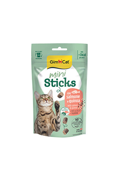 Gimcat Mini Sticks Somonlu ve Kinoalı Kedi Ödül Maması 50 Gr