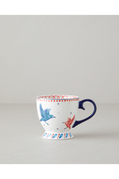 English Home Carnaval Birds New Bone China Kupa Mavi