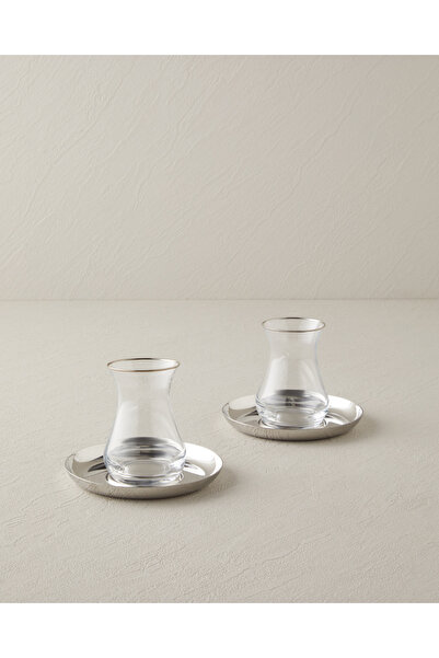 English Home Graceful Çelik 4 Parça 2 Kişilik Çay Seti 140 ml Silver
