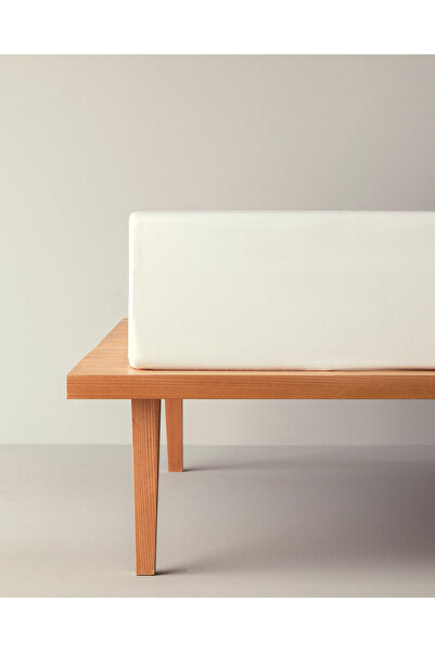 English Home Micell Pamuk Saten Çift Kişilik Çarşaf Beyaz