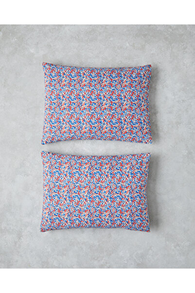 English Home Flower Blast Easy-Iron Μαξιλαροθήκη 2 τεμαχίων 50x70 cm Κόκκινο ...