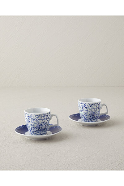 English Home Frezya Porselen Kahve Fincan Takımı 4 Parça 2 Kişilik Mavi