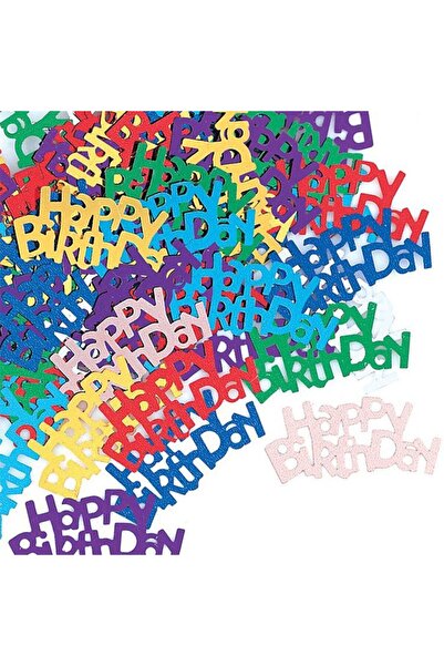 Pandoli Partidolu Happy Birthday Karışık Renk Masa Üzeri Serpme Konfeti 15 gr