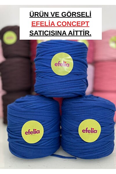 Leila shop SAKS MAVİ ÖRGÜ PENYE İP ÇANTA ÖRGÜ İP - (600-650GR) 1 ADET