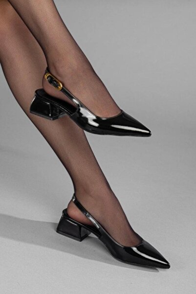 yezy shoes Κοντοτάκουνες καθημερινές μπαλαρίνες Mary Jane Μαύρες