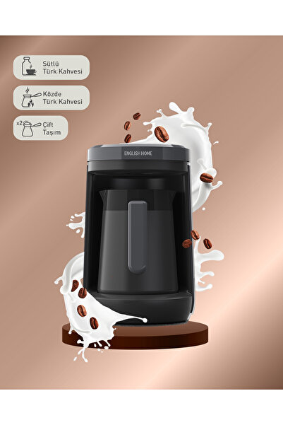 English Home TKM 6011 Sütlü Türk Kahvesi Makinesi 320 ml Antrasit