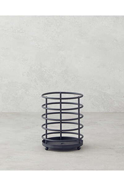 English Home Jimena Metal Kaşıklık Mutfak Gereci 10,5x10,5x14 cm Siyah