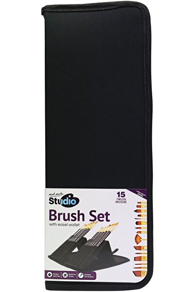 Mont Marte Σετ πινέλων MM Studio 15 τεμαχίων - Τύπος καβαλέτο με τσάντα