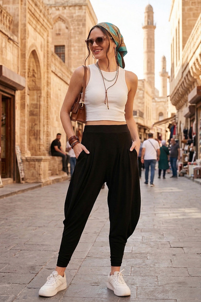 Lela Ψηλόμεσο Παντελόνι Χαλαρής Γραμμής με Τσέπες PANTOLON 5865027